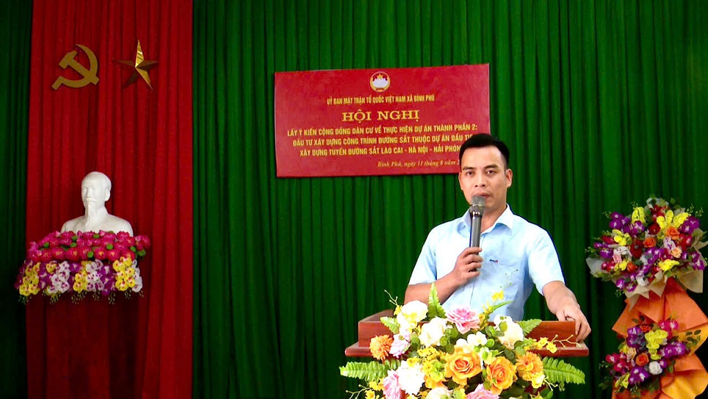 Bình Phú lấy ý kiến cộng đồng dân cư về Dự án đường sắt Lào Cai – Hà Nội – Hải Phòng