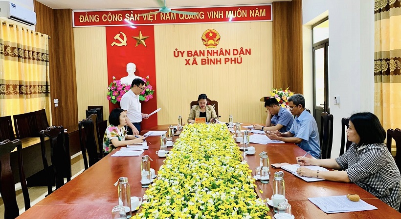 UBND xã Bình Phú tổ chức hội nghị triển khai công tác tháng 4 năm 2026.