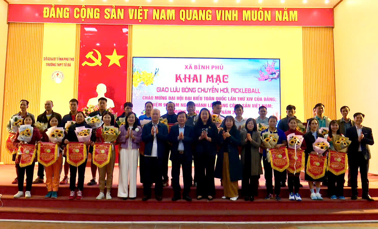 Xã Bình Phú tổ chức thành công giao lưu Bóng chuyền hơi, Pickleball mừng đảng, mừng xuân năm 2026