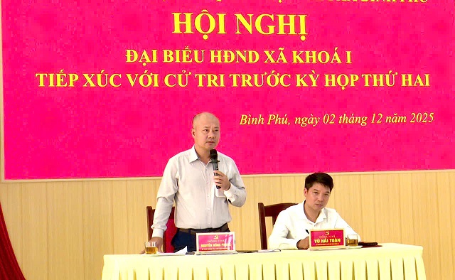 Đại biểu HĐND xã Bình Phú tổ chức tiếp xúc cử tri trước kỳ họp thứ Hai, HĐND xã khoá I, nhiệm kỳ 2021 -2026.