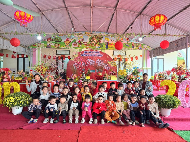Trường Mầm non An Đạo, xã Bình Phú tổ chức chương trình “Bé vui hội xuân” Năm học 2025–2026