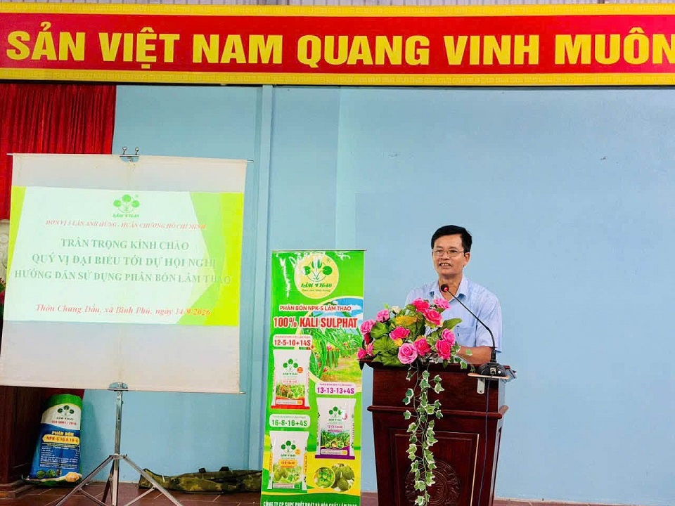 Bình Phú tập huấn hướng dẫn kỹ thuật sử dụng phân bón Lâm Thao