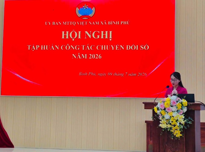 Ủy ban MTTQ Việt Nam Bình Phú tập huấn công tác chuyển đổi số năm 2026.