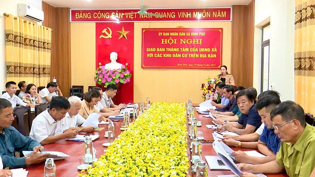 Hội nghị giao ban của UBND xã Bình Phú với các khu dân cư trên địa bàn tháng 8 năm 2025.