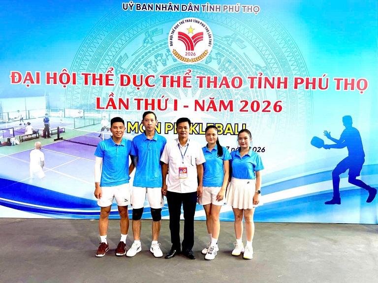 Bình Phú tham gia thi đấu môn Pickleball tại Đại hội Thể dục thể thao tỉnh Phú Thọ lần thứ I, năm 2026.