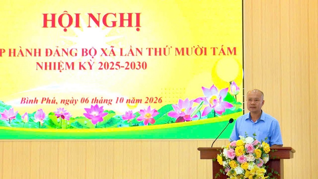 Xã Bình Phú tổ chức Hội nghị Ban Chấp hành Đảng bộ xã lần thứ Mười Tám nhiệm kỳ 2025 - 2030.