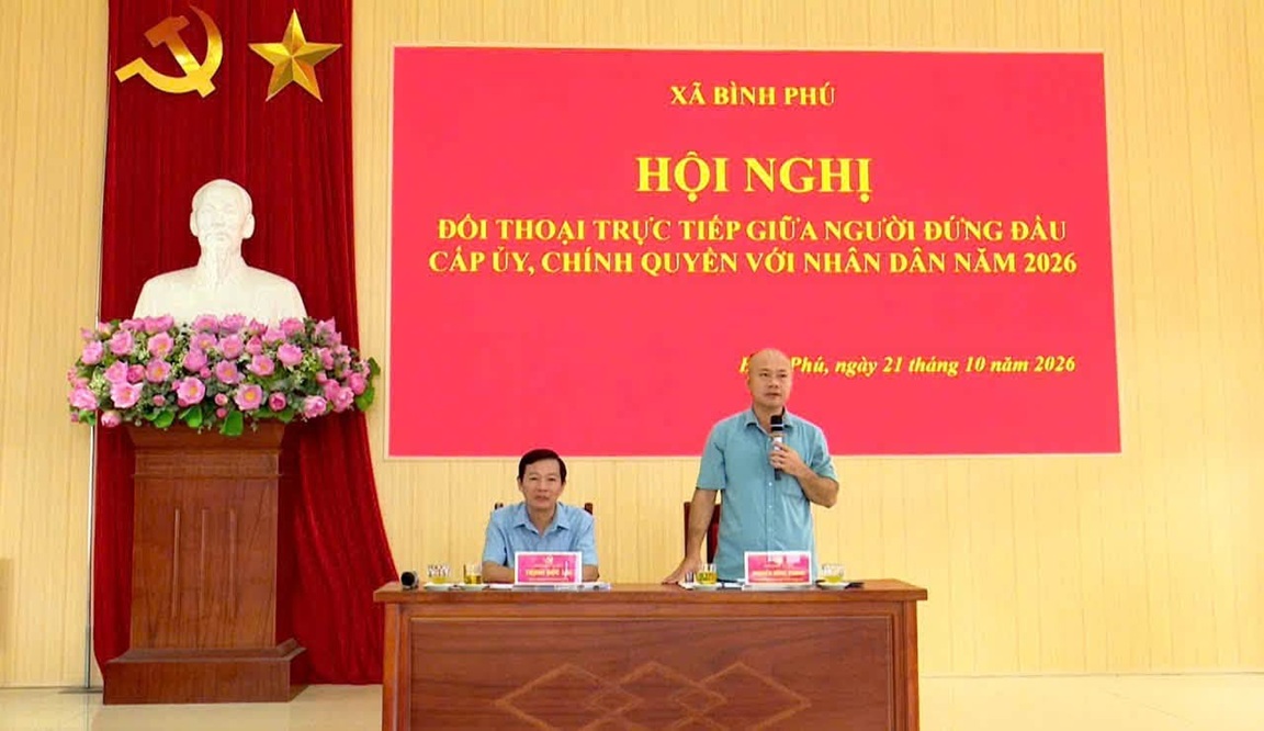 XÃ BÌNH PHÚ TỔ CHỨC ĐỐI THOẠI GIỮA NGƯỜI ĐỨNG ĐẦU CẤP ỦY , CHÍNH QUYỀN VỚI NHÂN DÂN