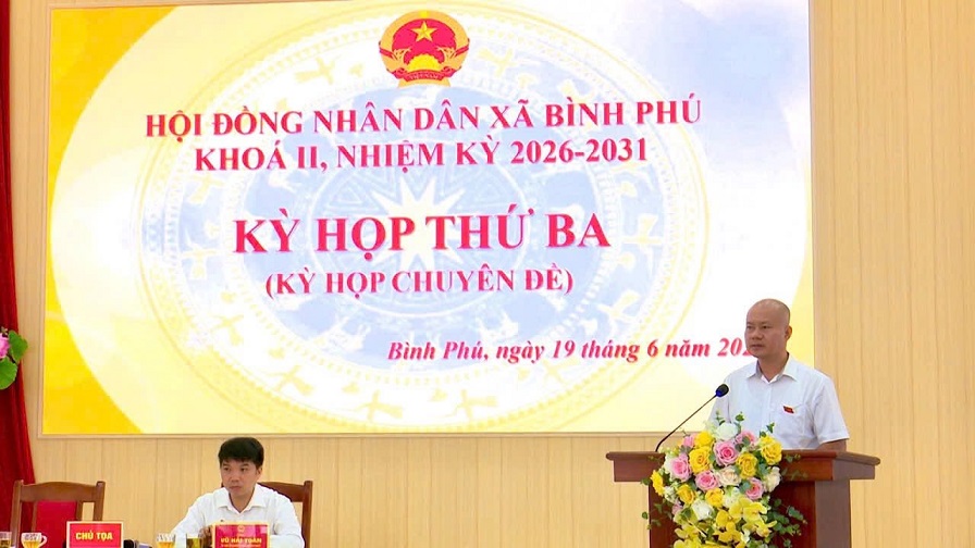 HĐND xã Bình Phú khoá II, nhiệm kỳ 2026 - 2031 tổ chức kỳ họp thứ ba (kỳ họp chuyên đề).