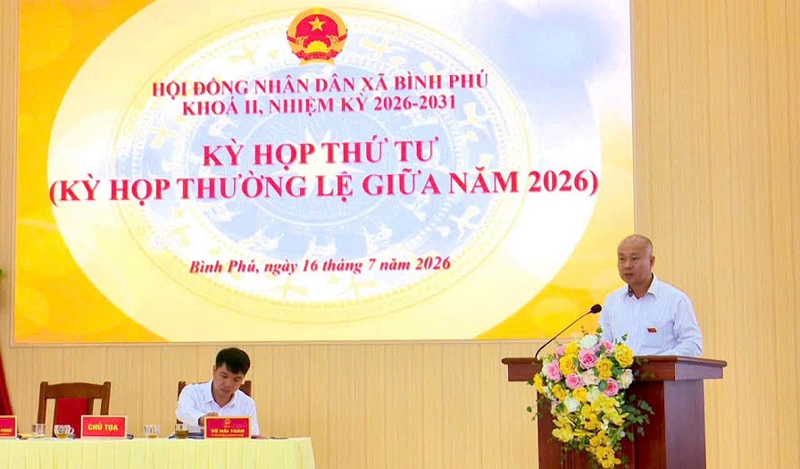 HĐND xã Bình Phú tổ chức Kỳ họp thứ Tư, khóa II, nhiệm kỳ 2026 - 2031.