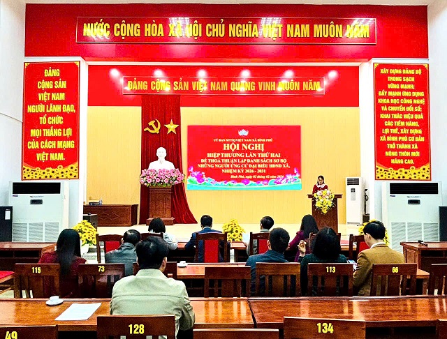 Hội nghị hiệp thương lần hai thỏa thuận, lập danh sách sơ bộ những người ứng cử đại biểu HĐND xã Bình Phú, nhiệm kỳ 2026-2031.